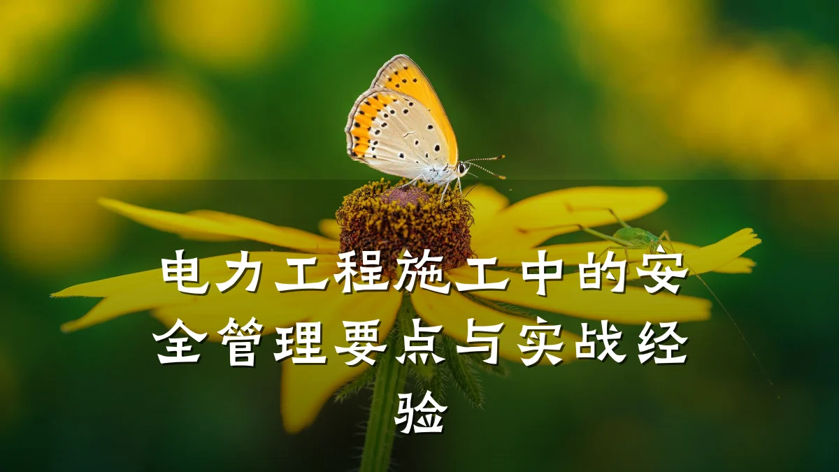电力工程施工中的安全管理要点与实战经验