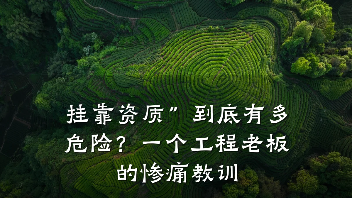 挂靠资质”到底有多危险？一个工程老板的惨痛教训
