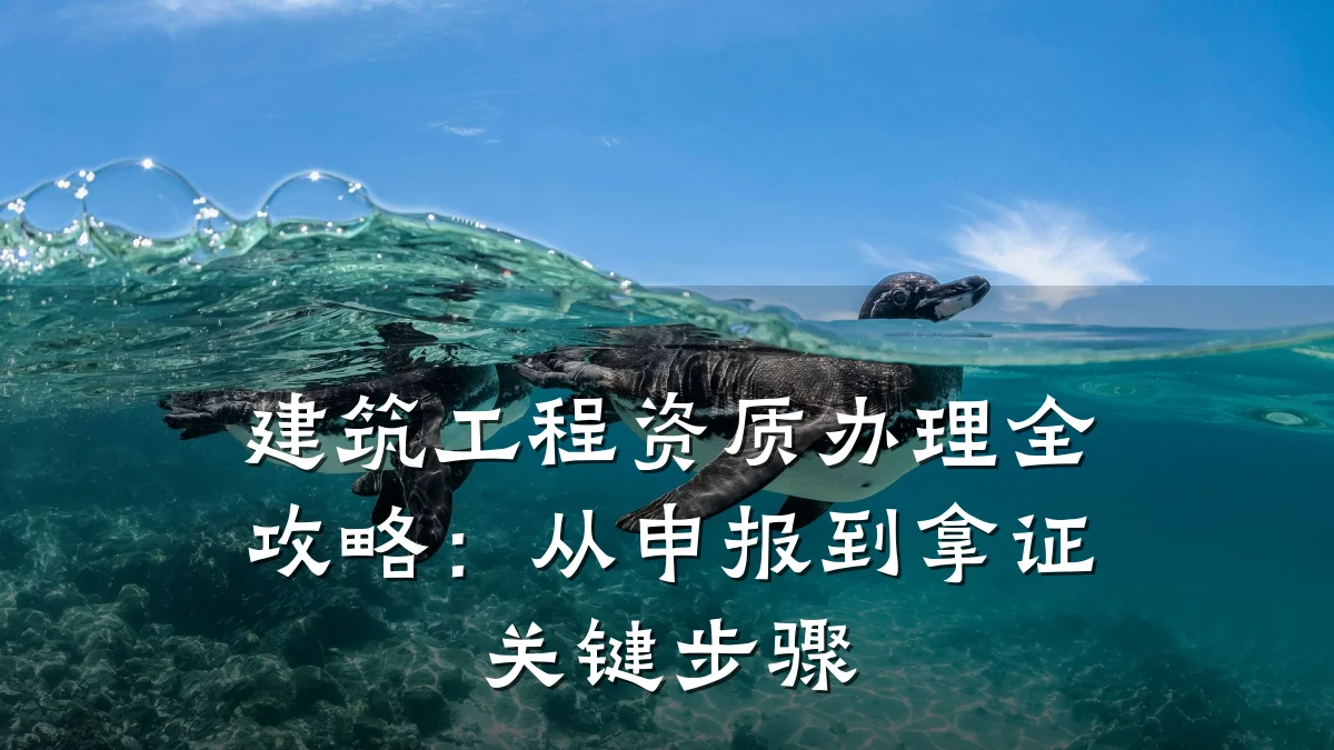 建筑工程资质办理全攻略：从申报到拿证关键步骤