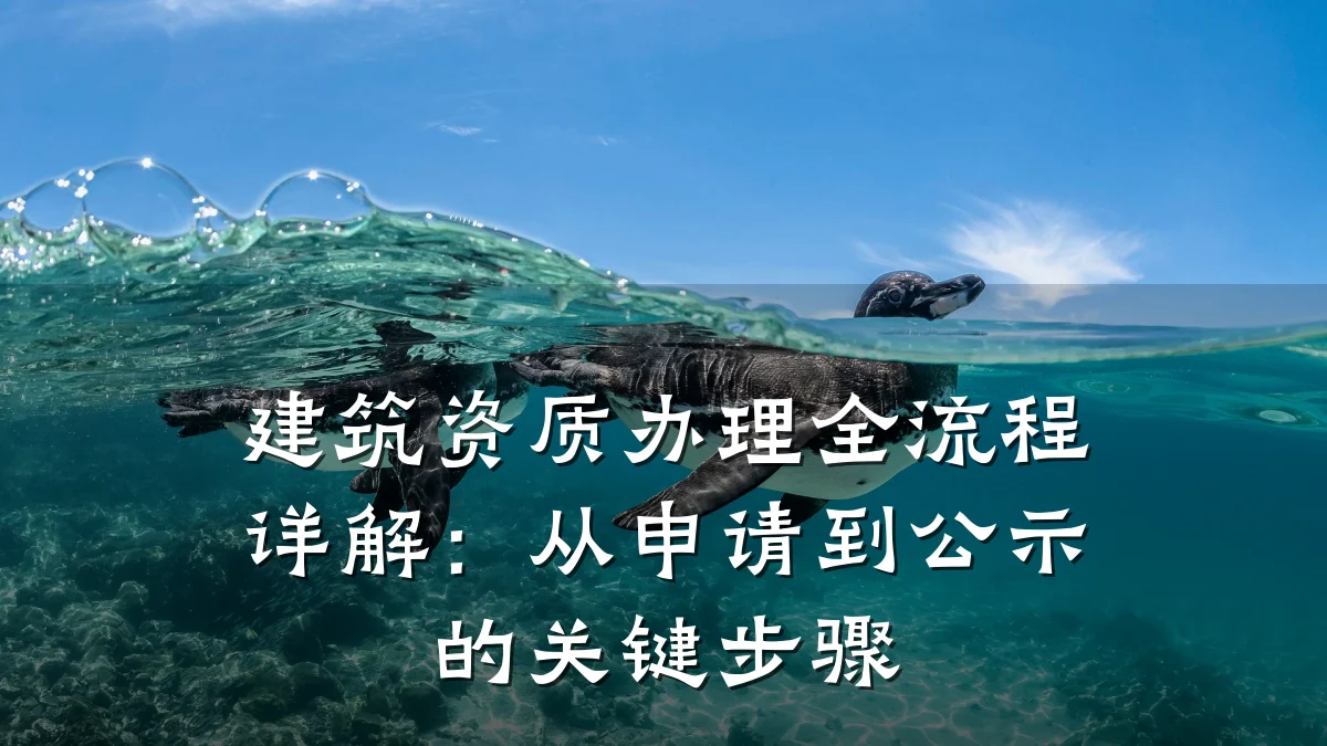 建筑资质办理全流程详解：从申请到公示的关键步骤