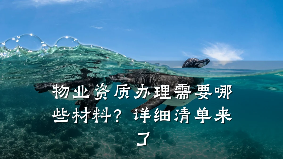 物业资质办理需要哪些材料？详细清单来了