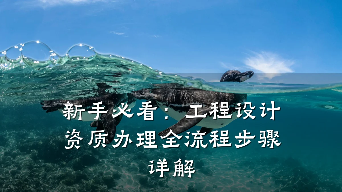 新手必看：工程设计资质办理全流程步骤详解