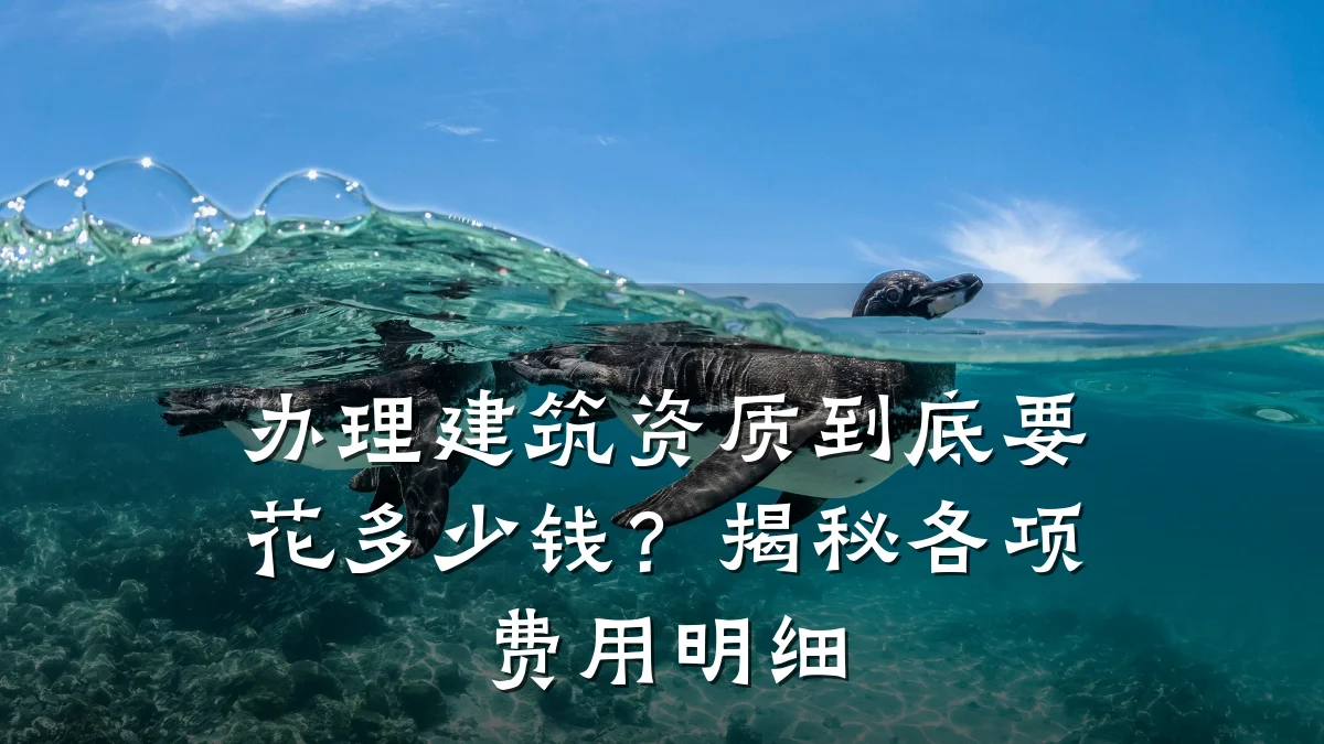 办理建筑资质到底要花多少钱?揭秘各项费用明细