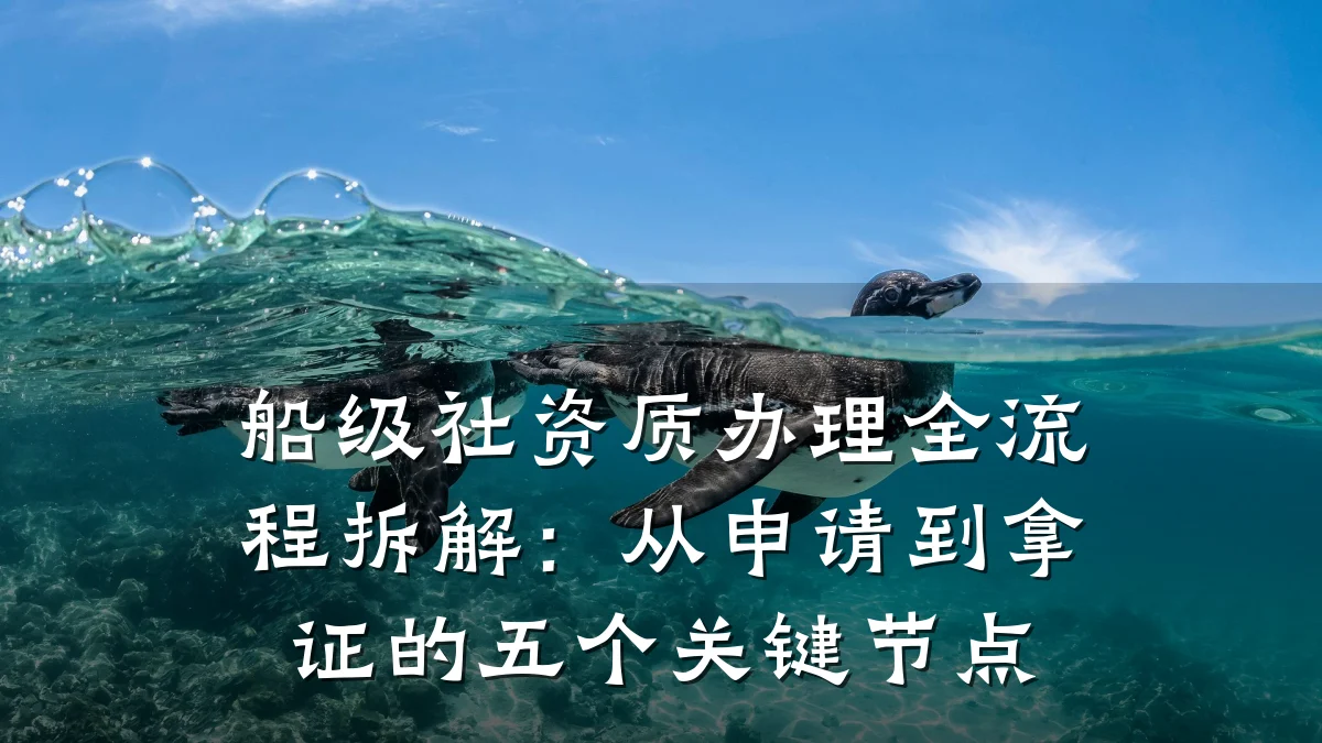 船级社资质办理全流程拆解:从申请到拿证的五个关键节点