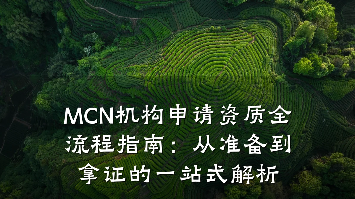 MCN机构申请资质全流程指南：从准备到拿证的一站式解析