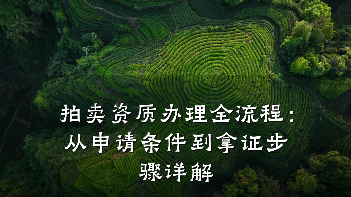 拍卖资质办理全流程:从申请条件到拿证步骤详解