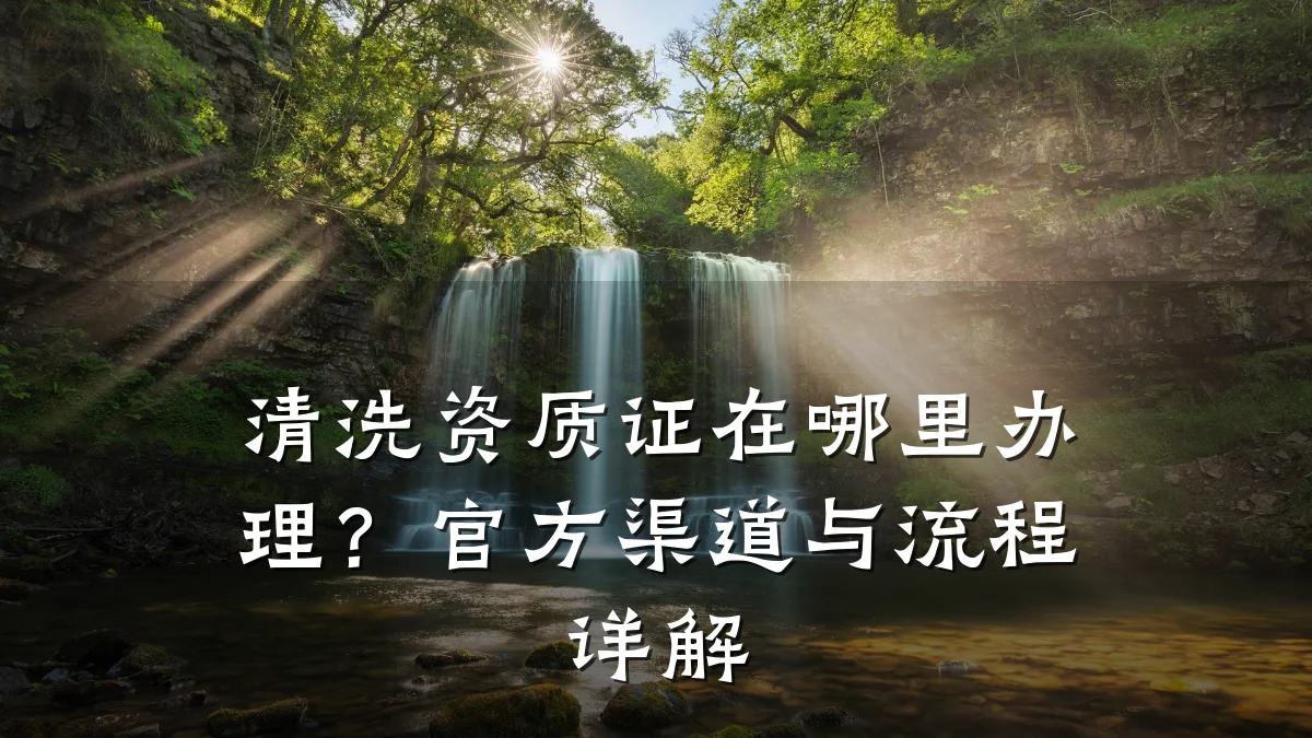 清洗资质证在哪里办理?官方渠道与流程详解