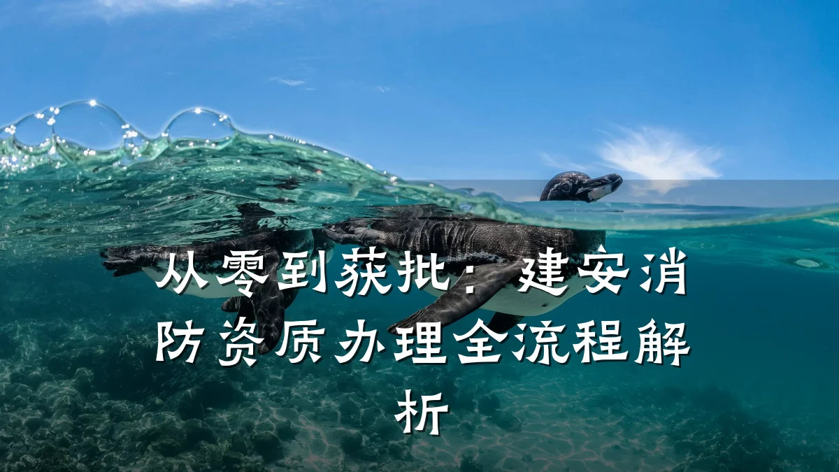 从零到获批：建安消防资质办理全流程解析