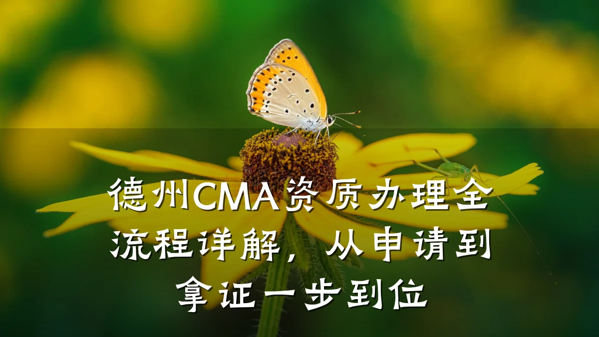 德州CMA资质办理全流程详解,从申请到拿证一步到位