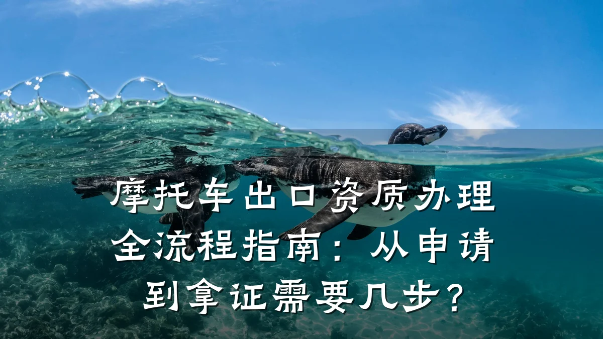 摩托车出口资质办理全流程指南：从申请到拿证需要几步？