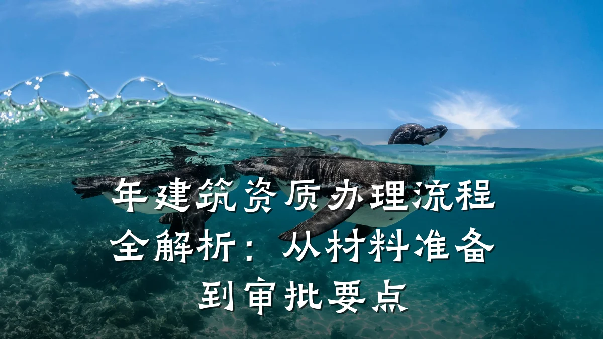 年建筑资质办理流程全解析：从材料准备到审批要点