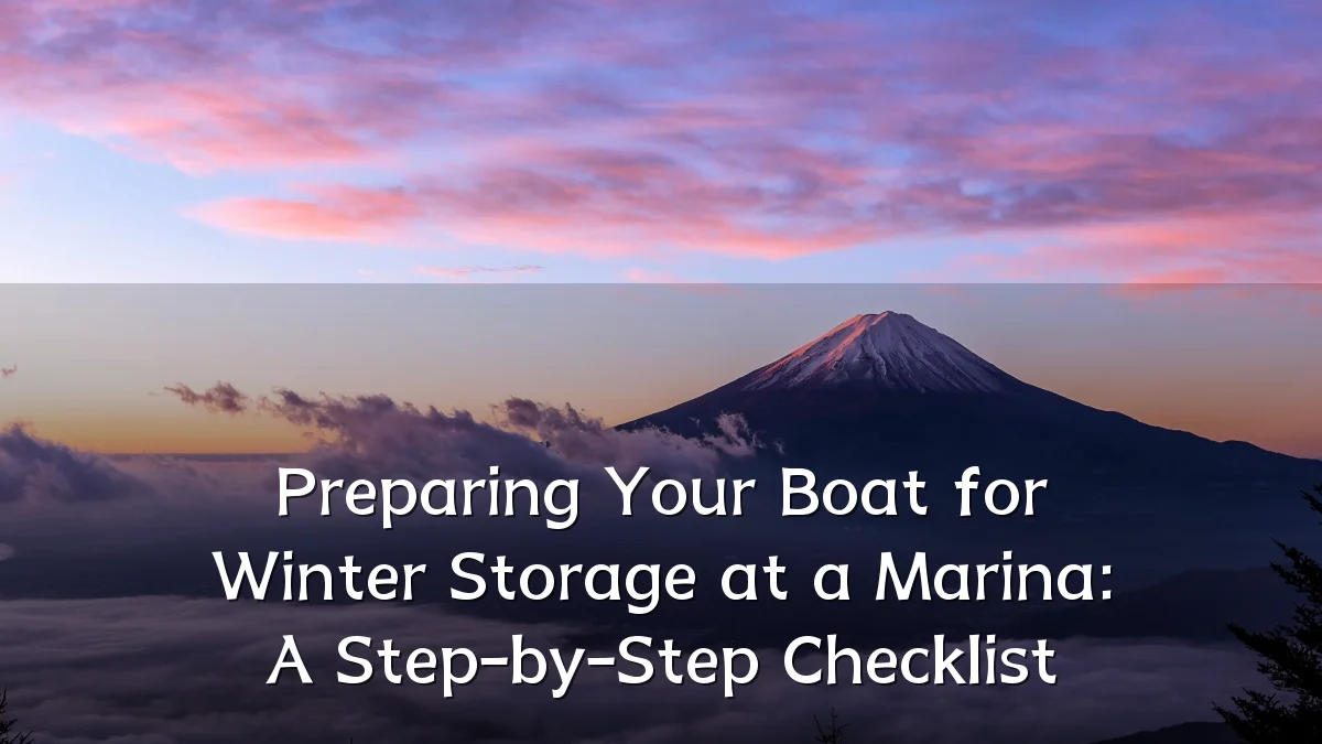 Preparing Your Boat for Winter Storage at a Marina: A Step-by-Step Checklist