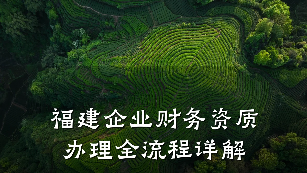 福建企业财务资质办理全流程详解