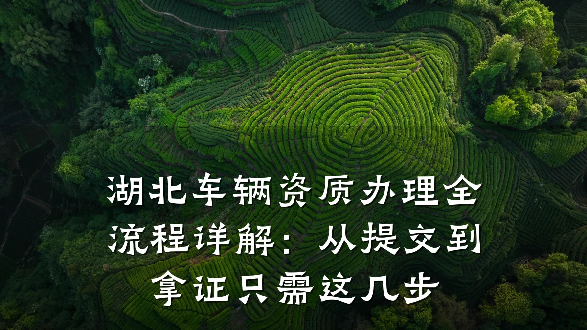 湖北车辆资质办理全流程详解：从提交到拿证只需这几步