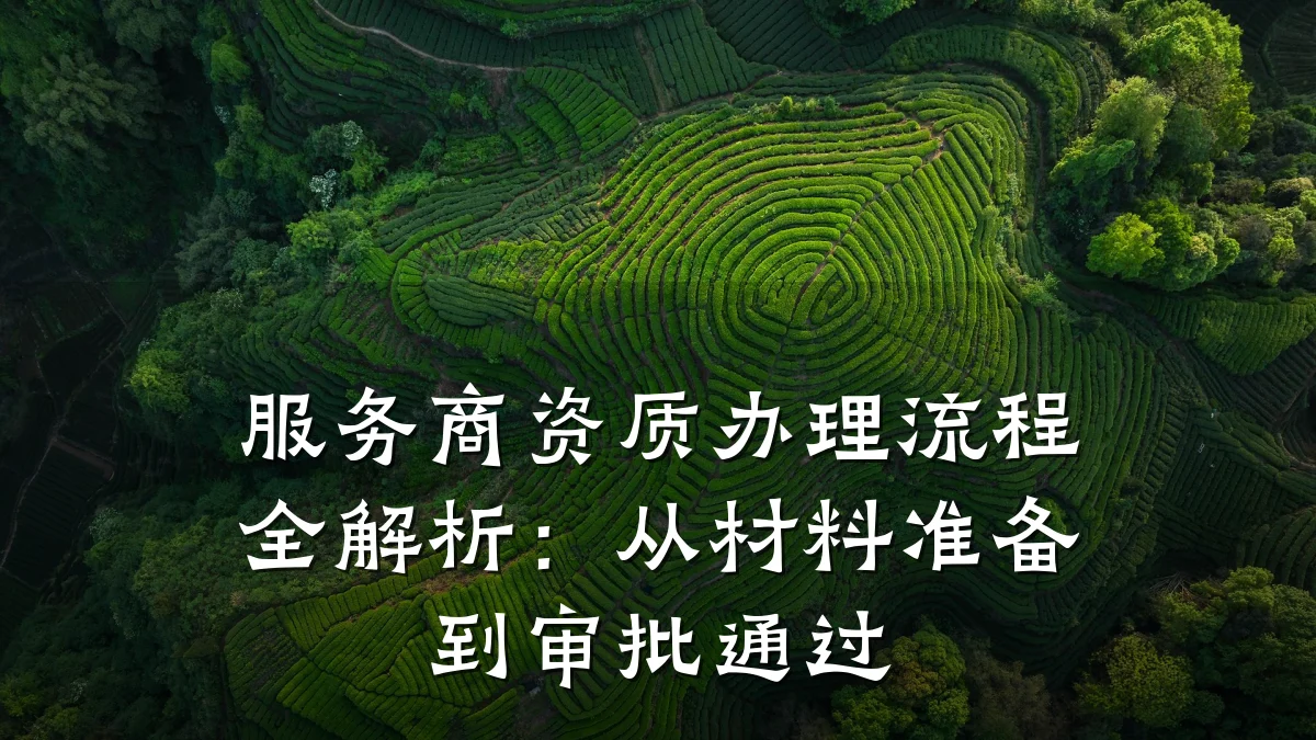 服务商资质办理流程全解析：从材料准备到审批通过