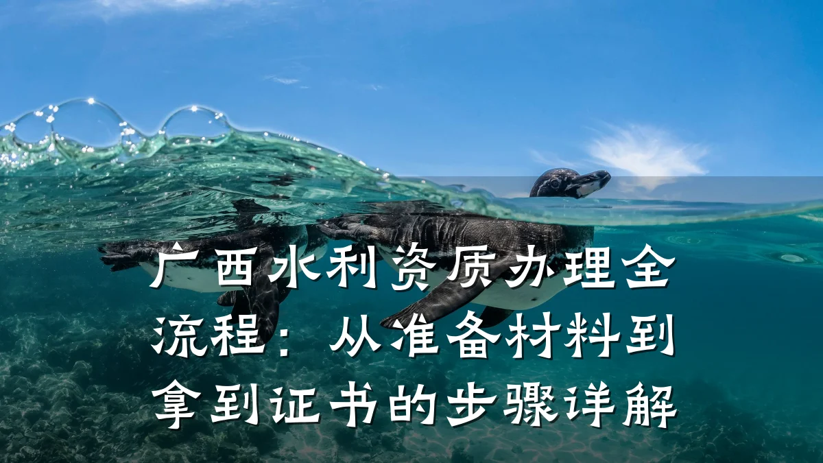 广西水利资质办理全流程:从准备材料到拿到证书的步骤详解