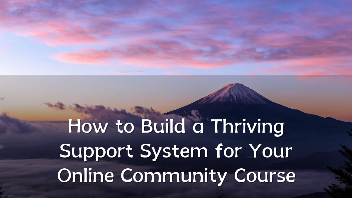 How to Build a Thriving Support System for Your Online Community Course