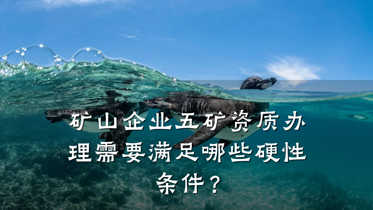 矿山企业五矿资质办理需要满足哪些硬性条件？