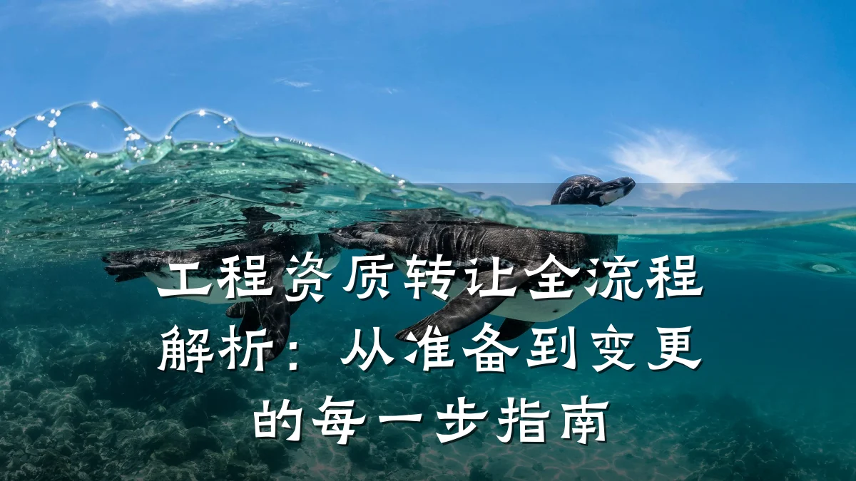工程资质转让全流程解析：从准备到变更的每一步指南