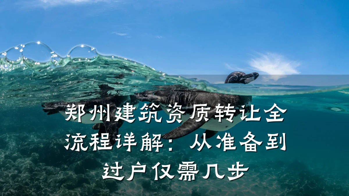 郑州建筑资质转让全流程详解:从准备到过户仅需几步