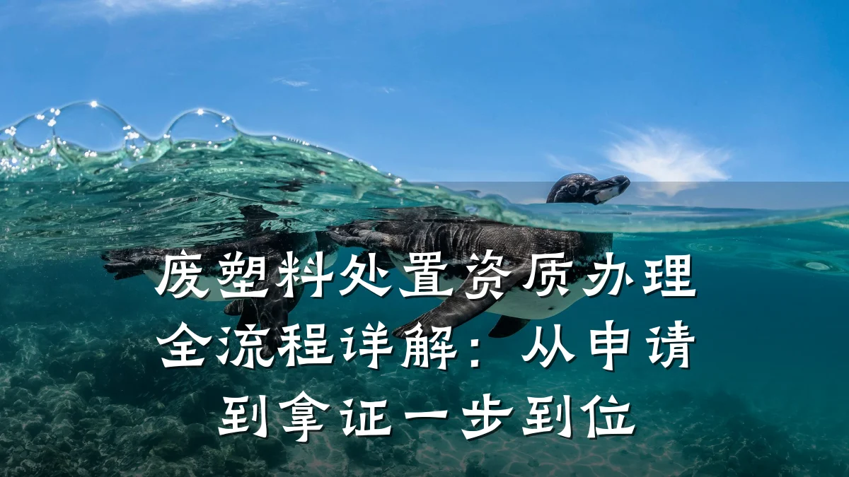 废塑料处置资质办理全流程详解:从申请到拿证一步到位