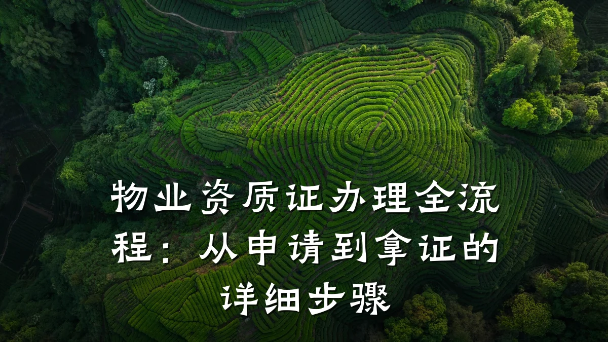 物业资质证办理全流程：从申请到拿证的详细步骤