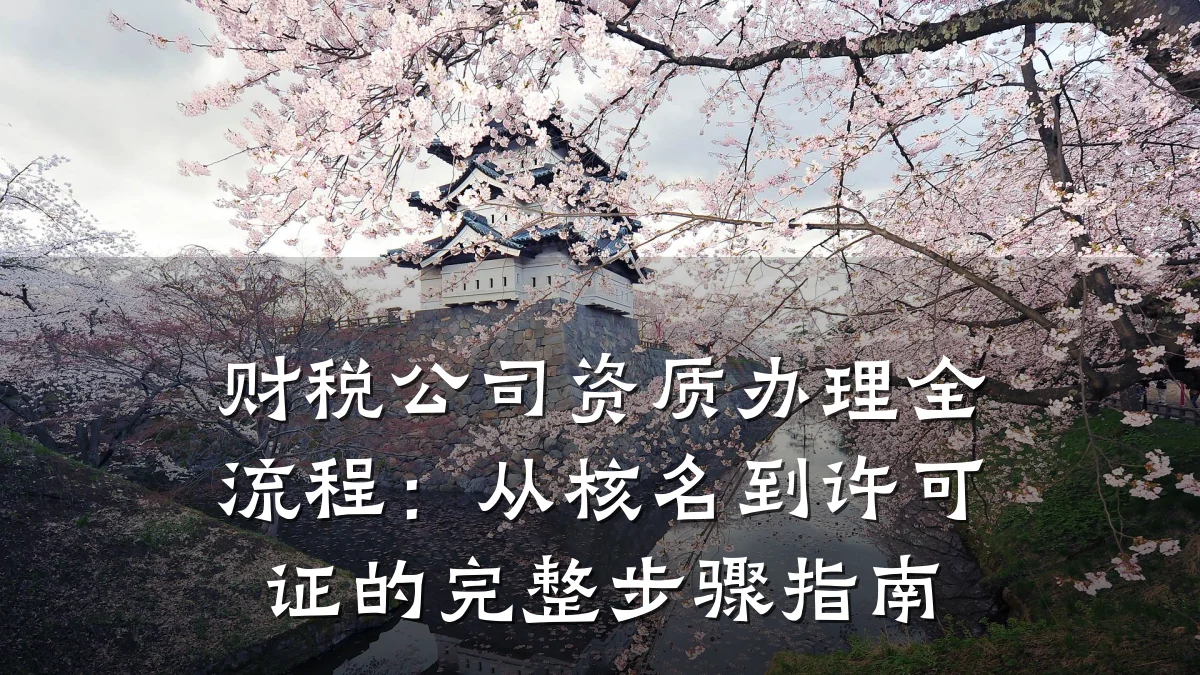 财税公司资质办理全流程：从核名到许可证的完整步骤指南