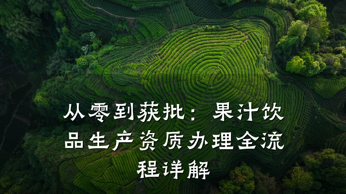 从零到获批：果汁饮品生产资质办理全流程详解