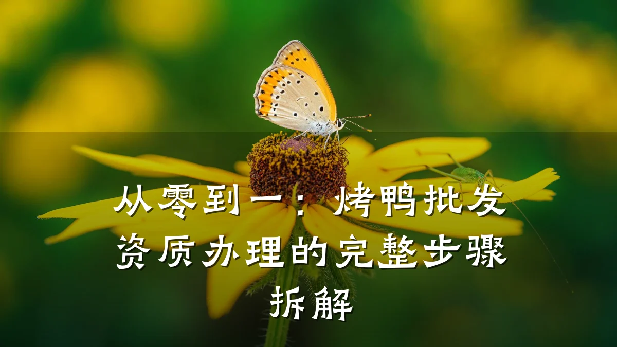 从零到一：烤鸭批发资质办理的完整步骤拆解
