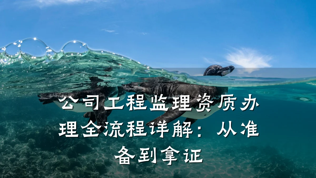 公司工程监理资质办理全流程详解：从准备到拿证