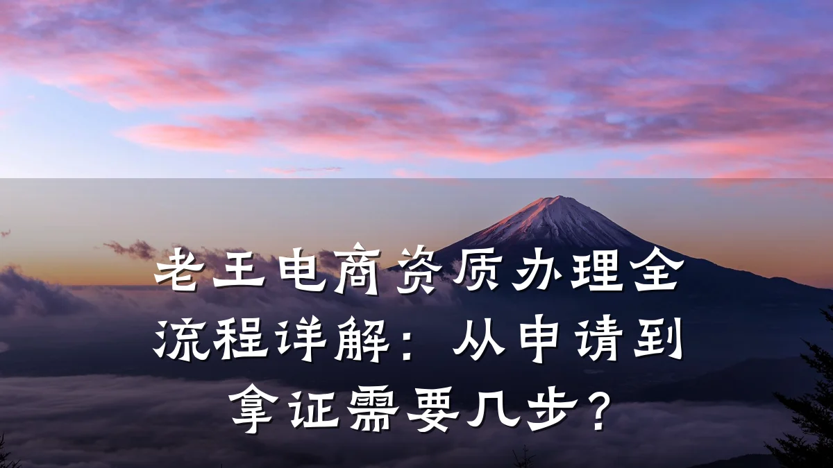老王电商资质办理全流程详解：从申请到拿证需要几步？
