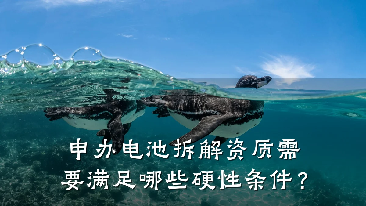 申办电池拆解资质需要满足哪些硬性条件?