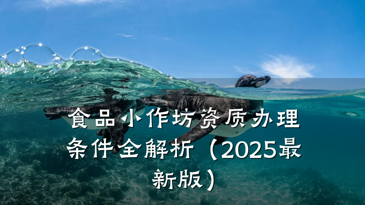 食品小作坊资质办理条件全解析(2025最新版)