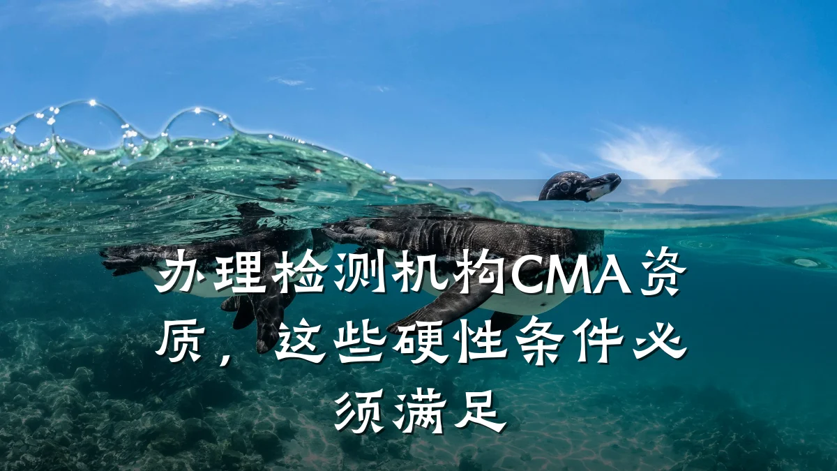 办理检测机构CMA资质，这些硬性条件必须满足