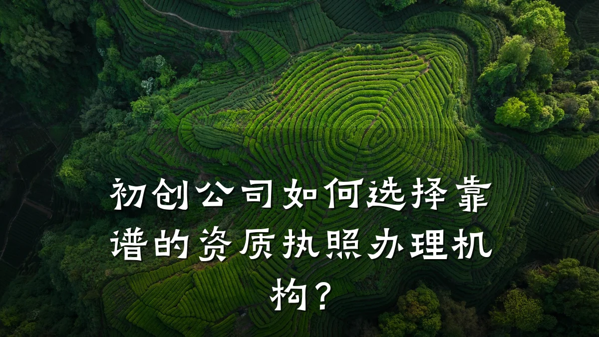 初创公司如何选择靠谱的资质执照办理机构?