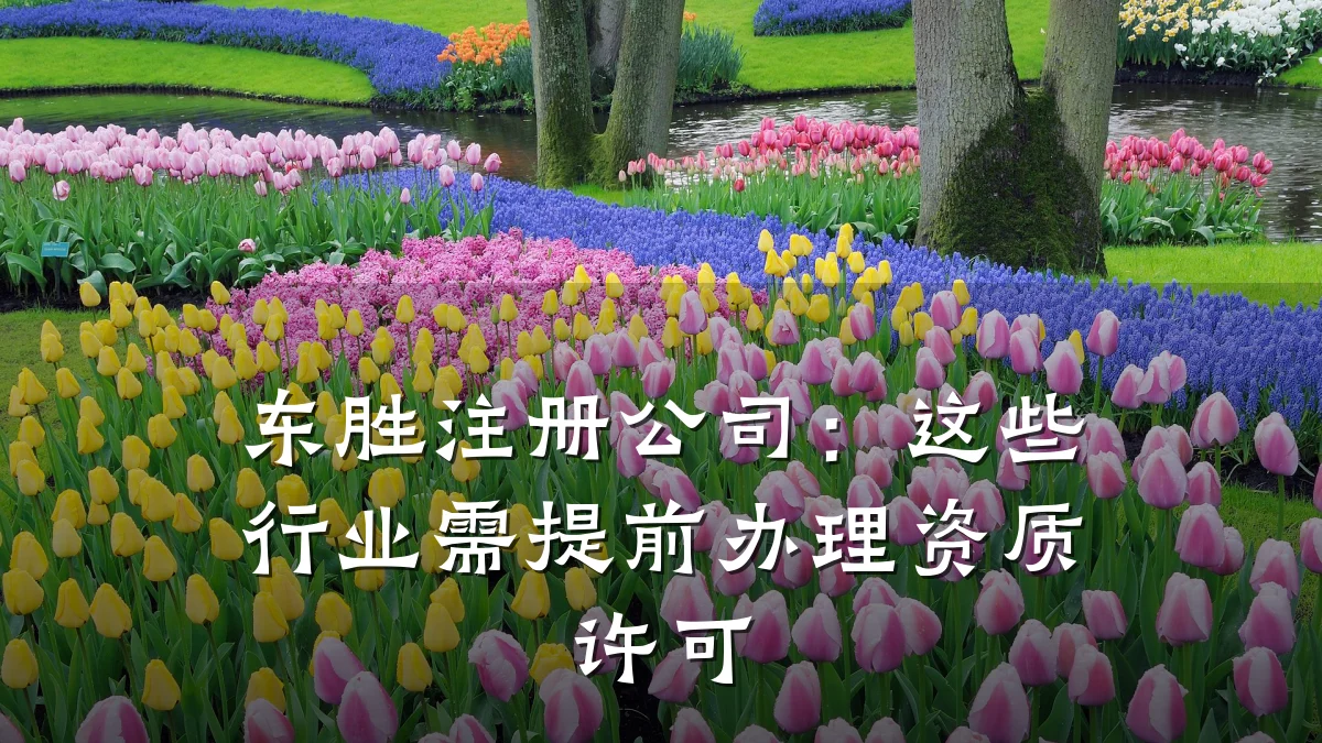 东胜注册公司：这些行业需提前办理资质许可