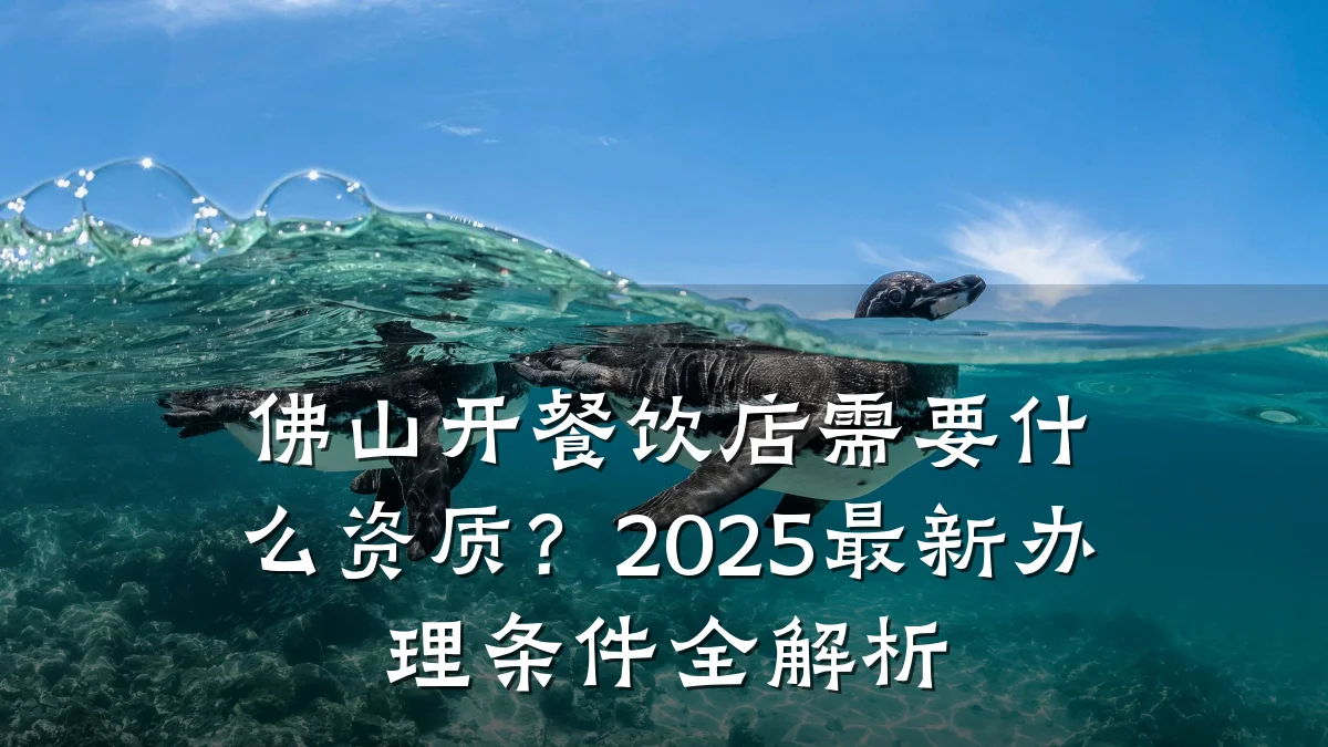 佛山开餐饮店需要什么资质？2025最新办理条件全解析