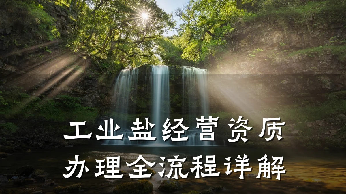 工业盐经营资质办理全流程详解