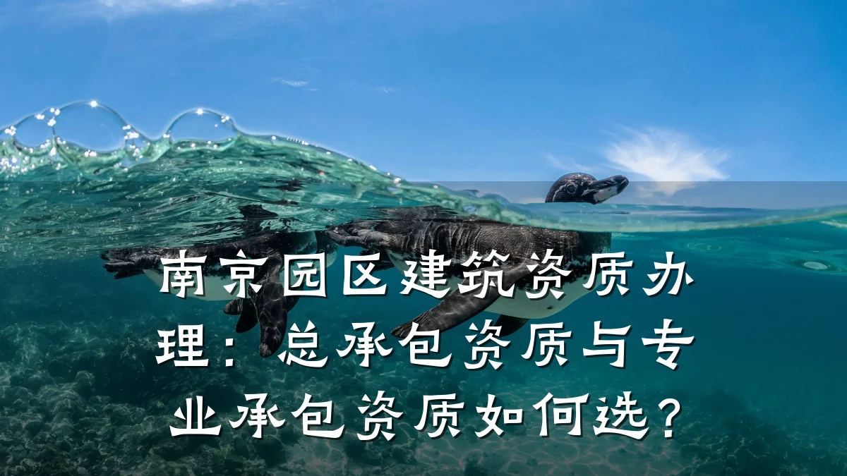 南京园区建筑资质办理:总承包资质与专业承包资质如何选?