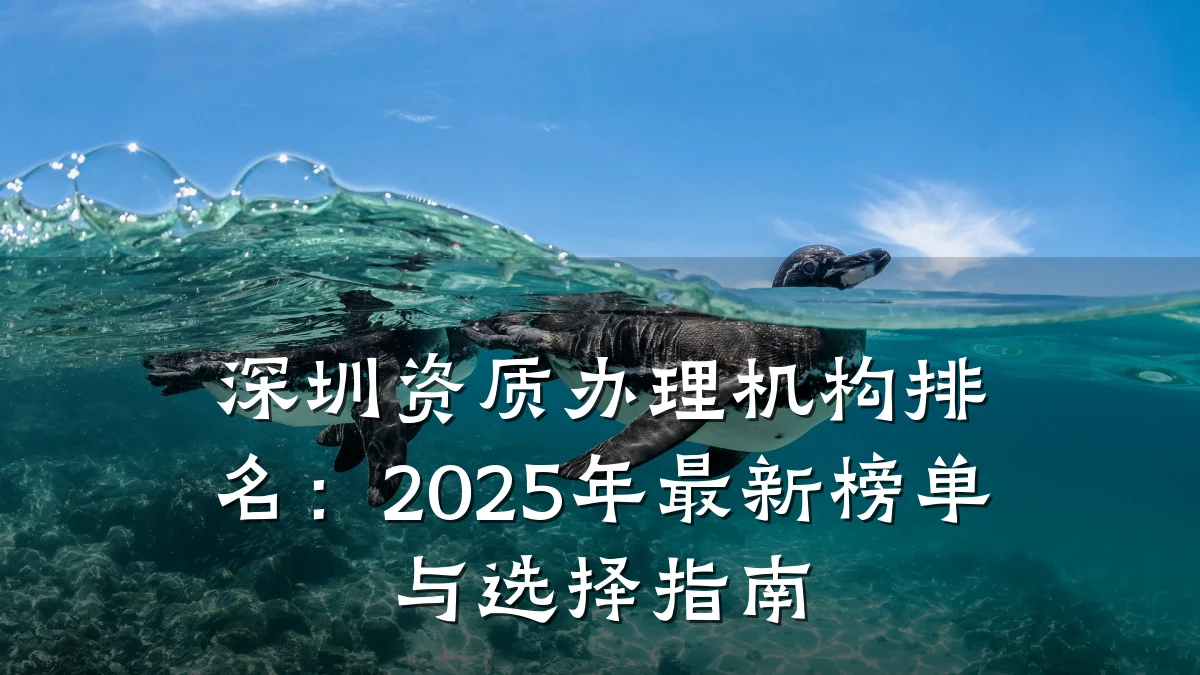 深圳资质办理机构排名：2025年最新榜单与选择指南