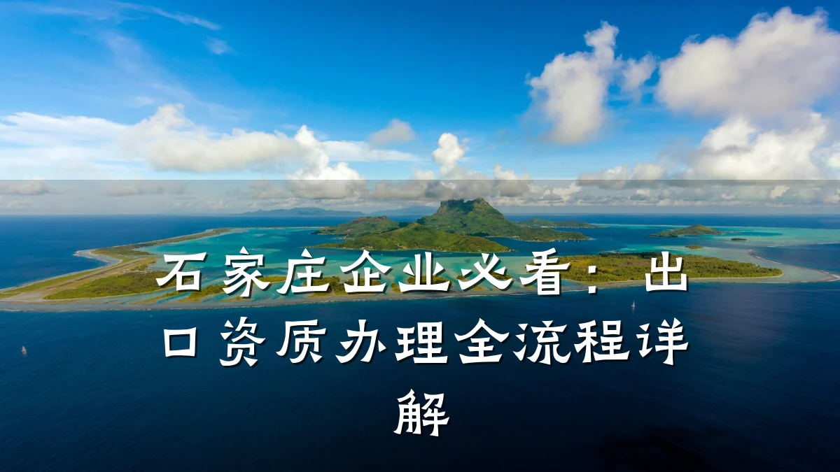 石家庄企业必看：出口资质办理全流程详解