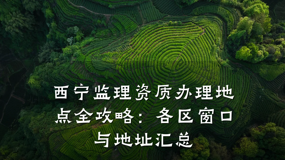 西宁监理资质办理地点全攻略:各区窗口与地址汇总