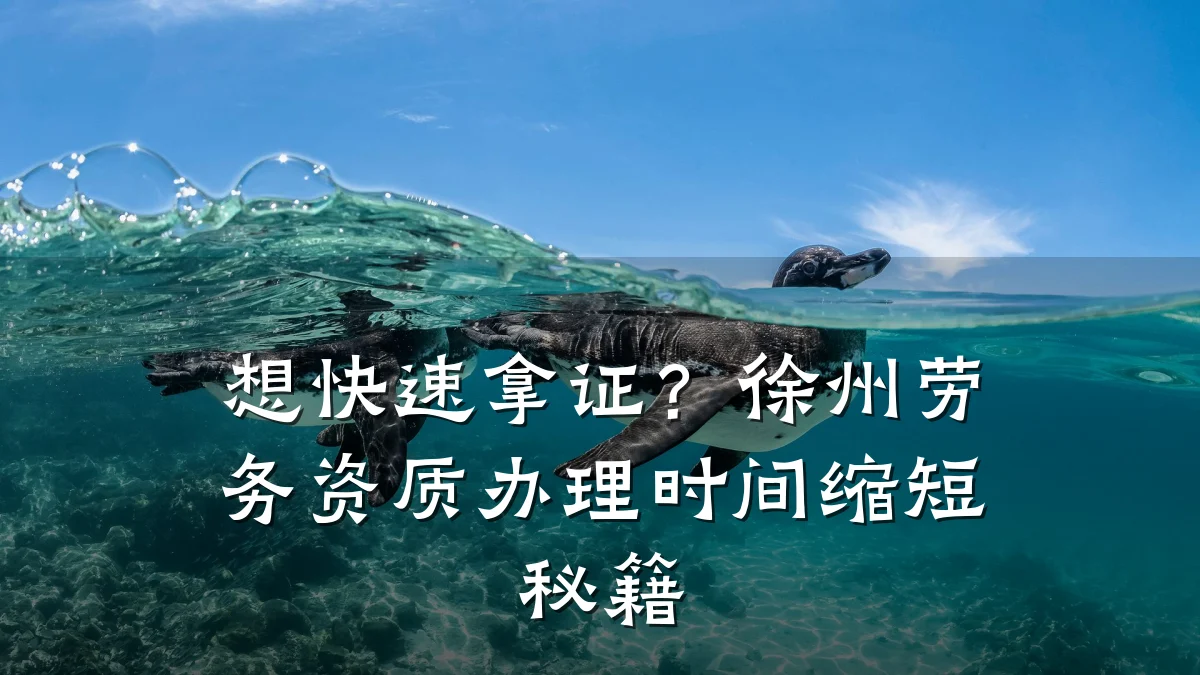 想快速拿证?徐州劳务资质办理时间缩短秘籍
