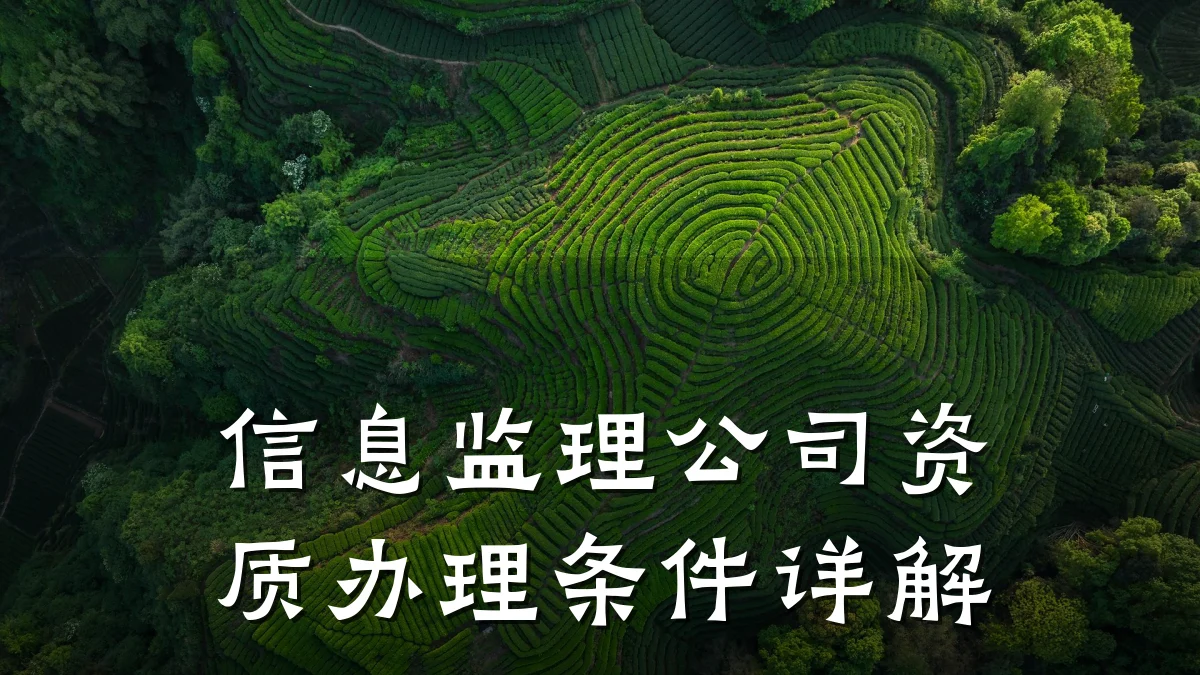 信息监理公司资质办理条件详解