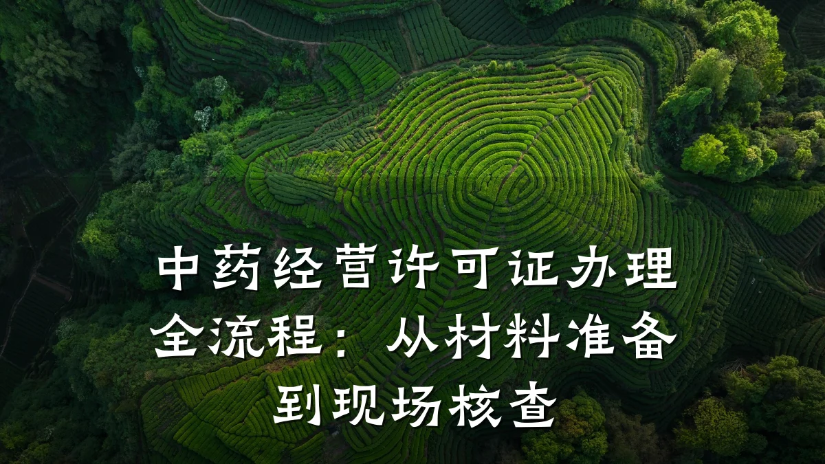 中药经营许可证办理全流程：从材料准备到现场核查