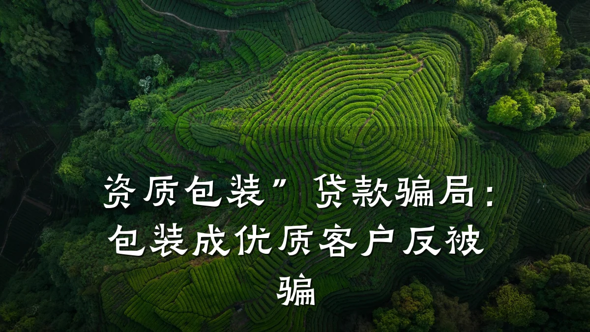 资质包装”贷款骗局:包装成优质客户反被骗