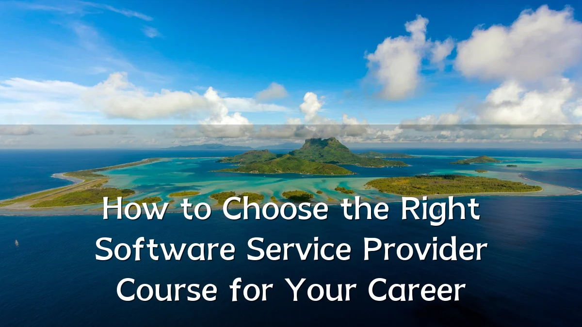 How to Choose the Right Software Service Provider Course for Your Career